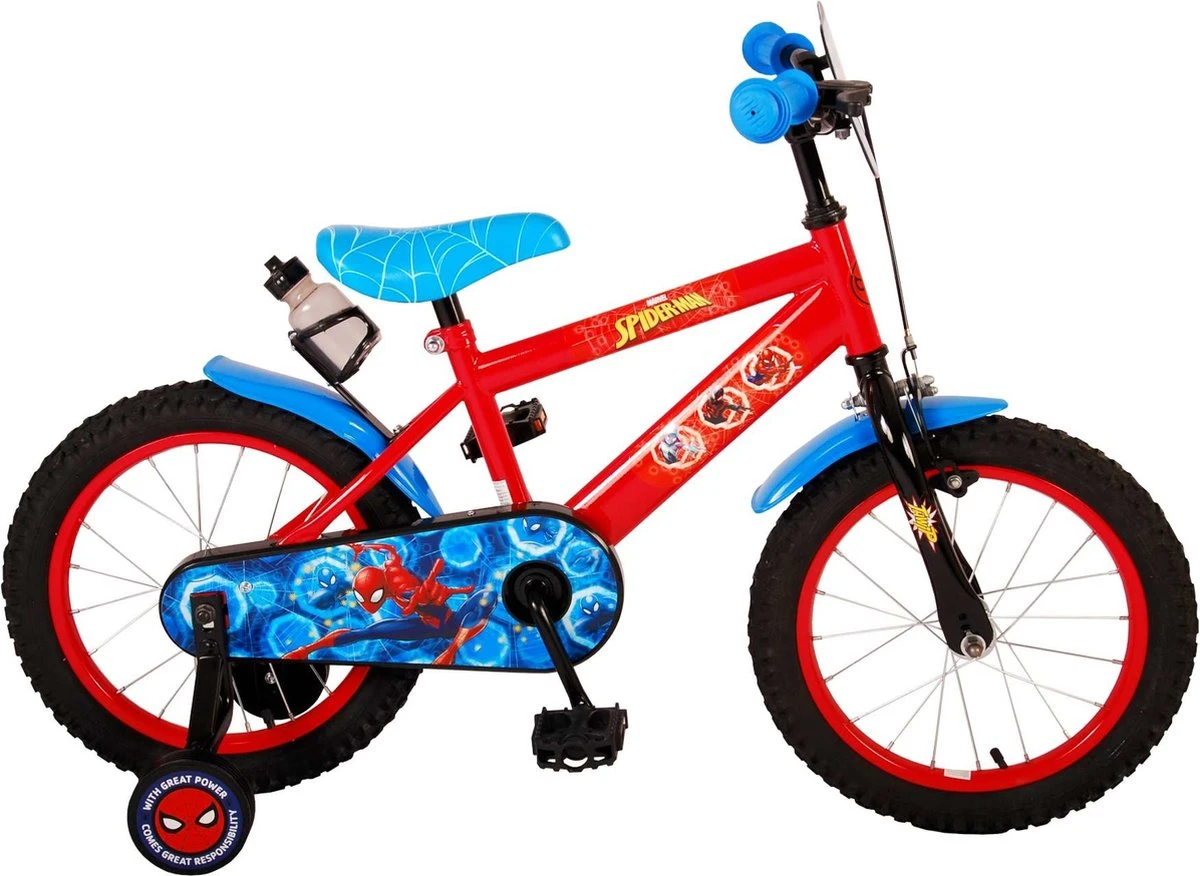 Marvel Spider-Man Kinderfiets - Jongens - 16 Inch - Blauw/Rood