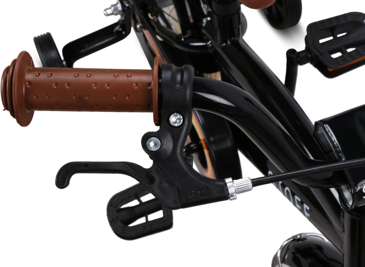 SJOEF Cruise Jongensfiets 12 Inch - Zwart - Afbeelding 6