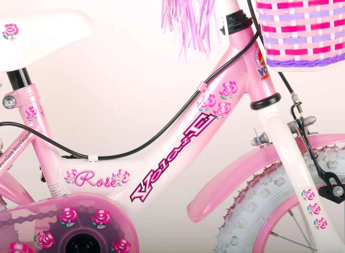 Volare Rose Kinderfiets - Meisjes - 12 Inch - Roze - 2 Handremmen - Afbeelding 13