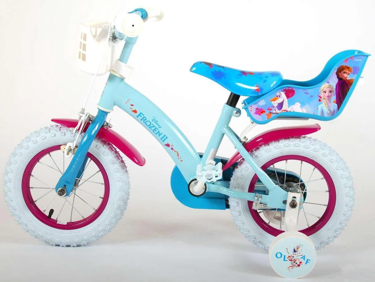 Volare Disney Frozen 2 Kinderfiets - Meisjes - 12 Inch - Blauw/Paars - Afbeelding 6