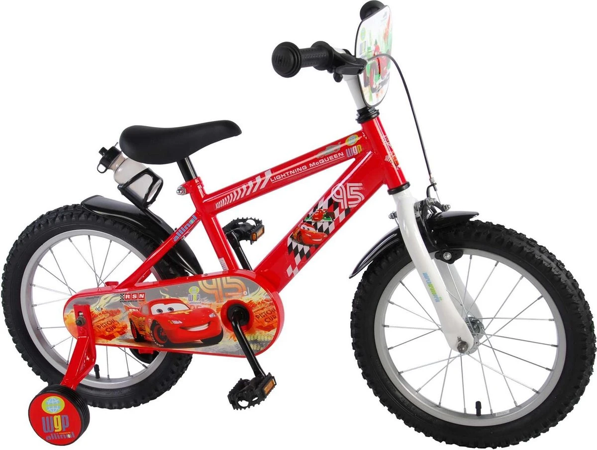 Volare Disney Cars Kinderfiets - Jongens - 16 Inch - Rood - Afbeelding 2