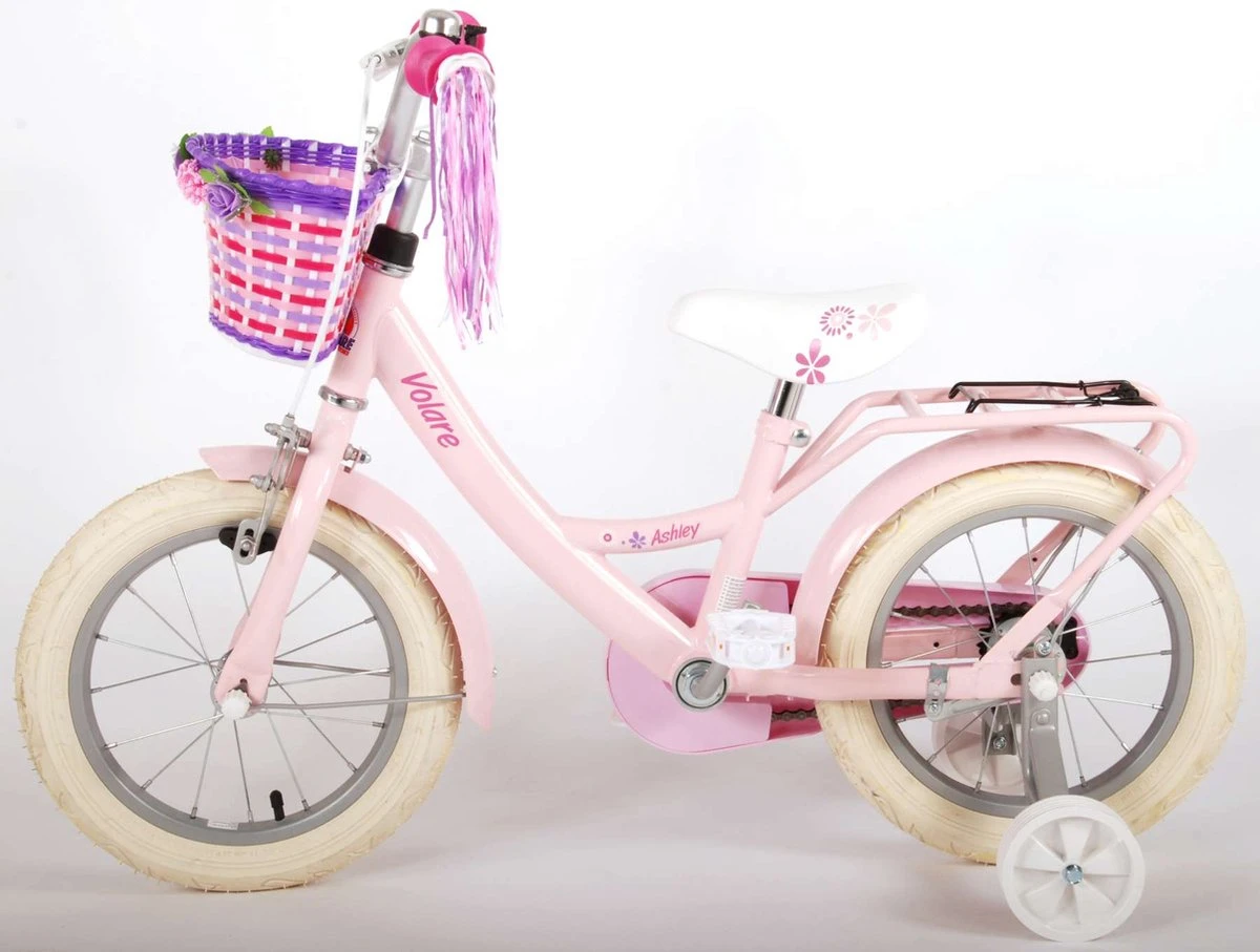 Volare Ashley Kinderfiets - Meisjes - 14 Inch - Roze - 95% Afgemonteerd - Afbeelding 6