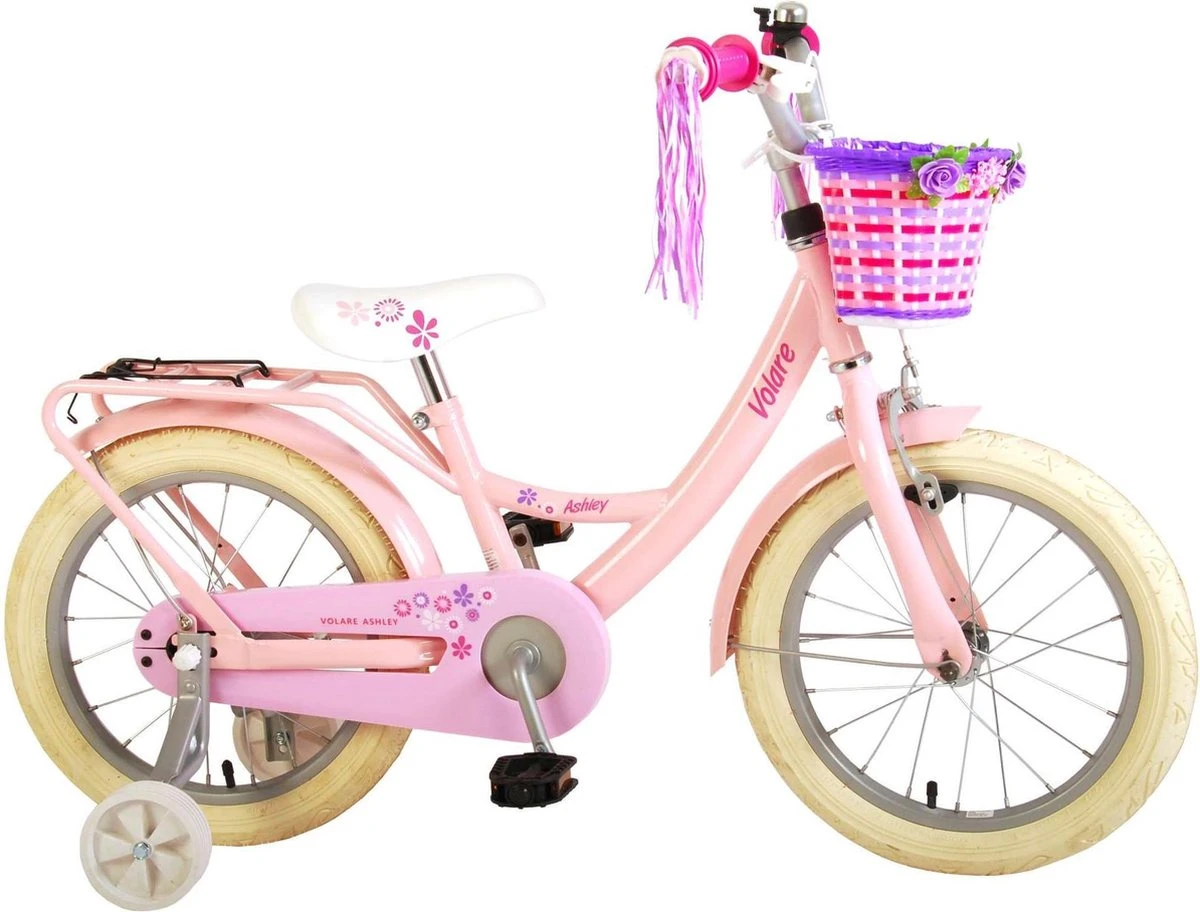 Volare Ashley Kinderfiets - Meisjes - 16 Inch - Roze - 95% Afgemonteerd - Afbeelding 2