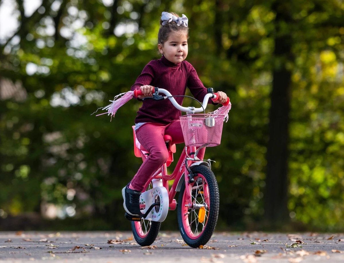 Amigo Magic Meisjesfiets - Kinderfiets 14 Inch - Wit - Afbeelding 6