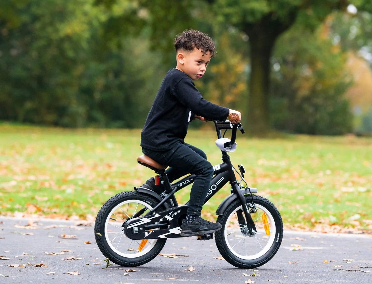 Amigo BMX Fun Jongensfiets - Kinderfiets 12 Inch - Matzwart - Afbeelding 6
