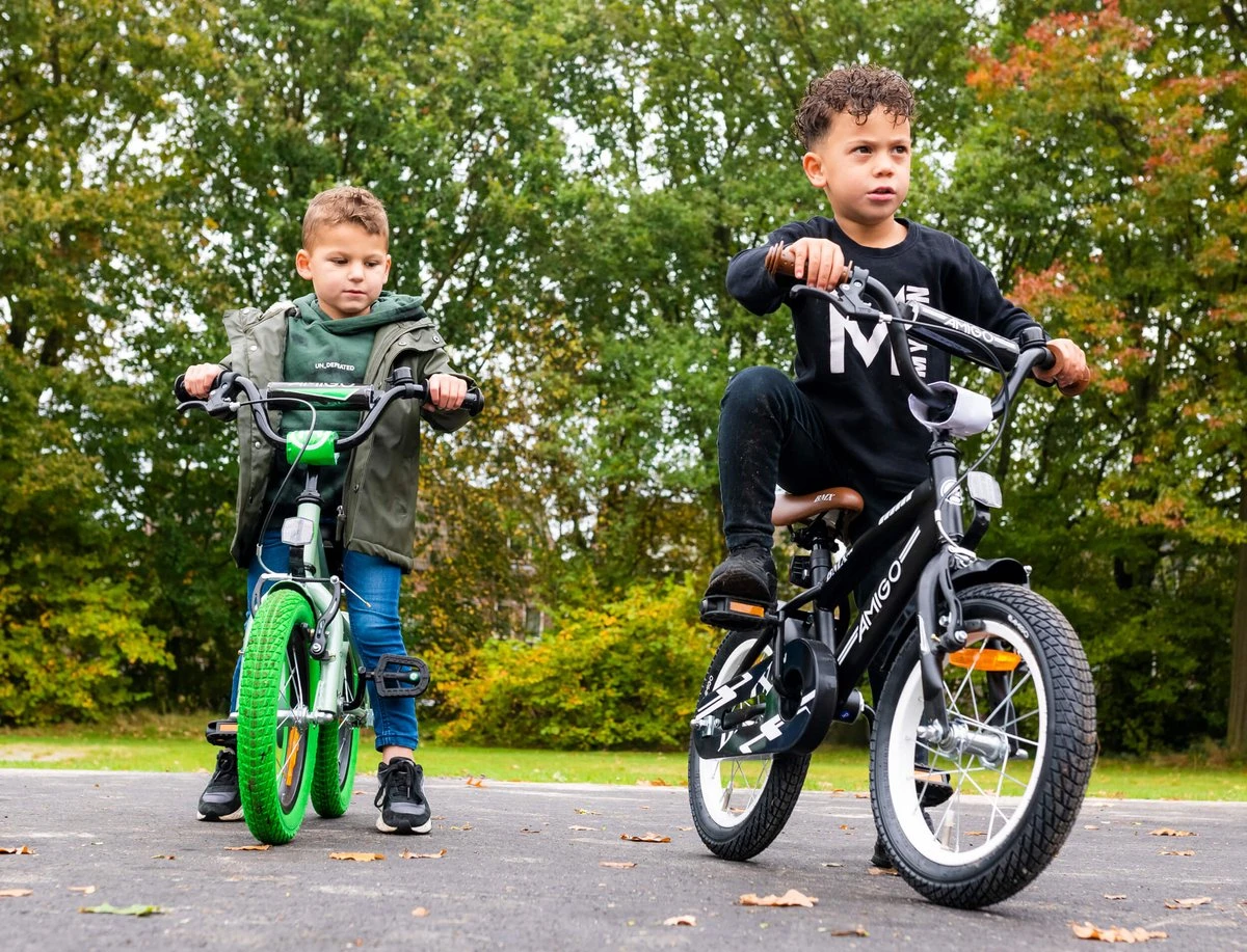 Amigo BMX Fun Jongensfiets - Kinderfiets 12 Inch - Matzwart - Afbeelding 14