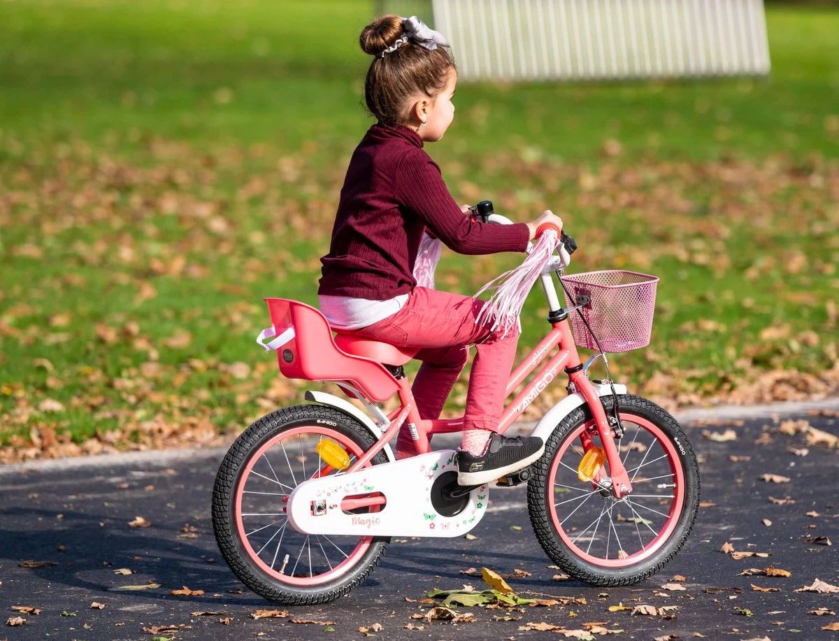 Amigo Magic Meisjesfiets - Kinderfiets 14 Inch - Wit - Afbeelding 5