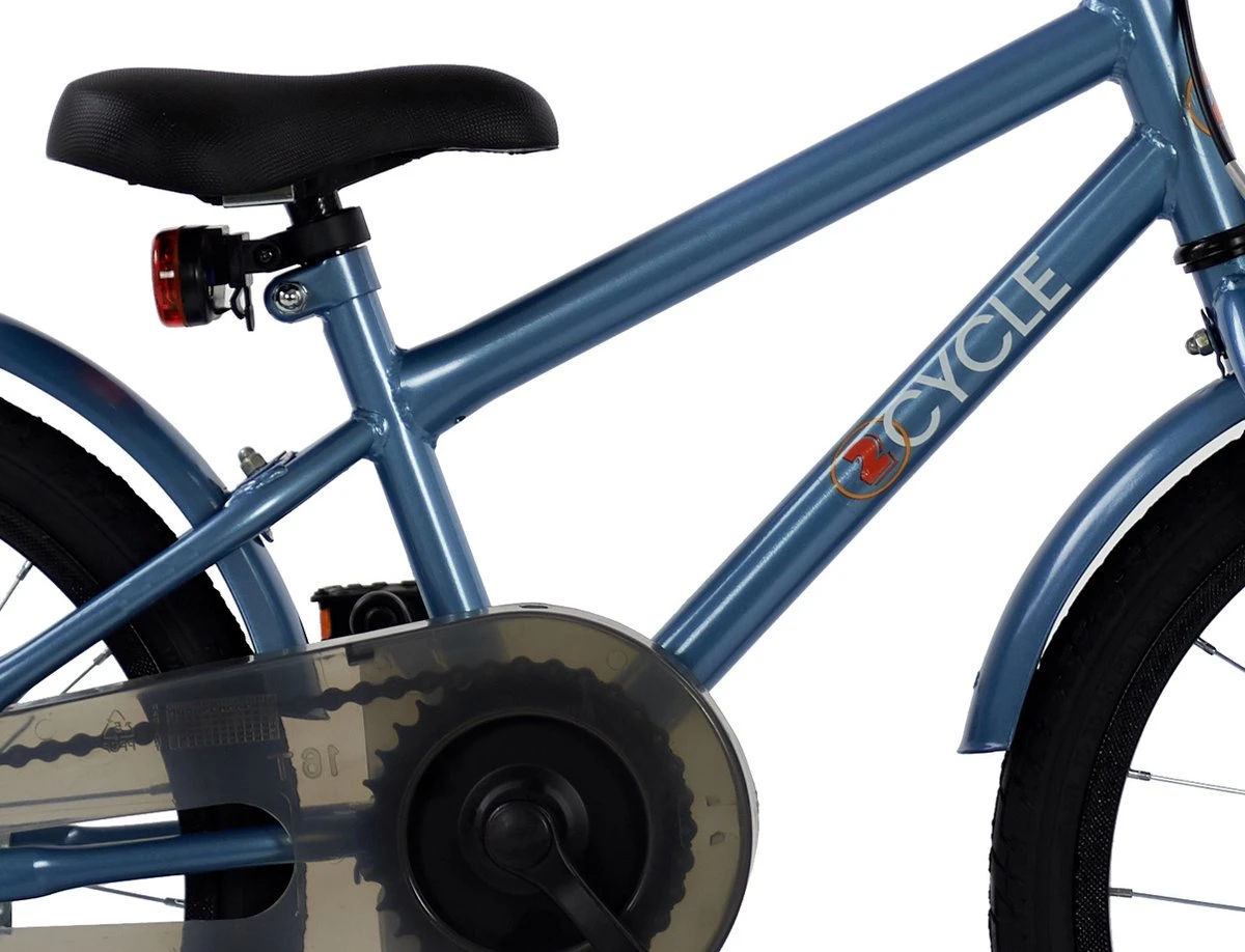 2Cycle Racer Kinderfiets - 18 Inch - Blauw - Jongensfiets - Afbeelding 2