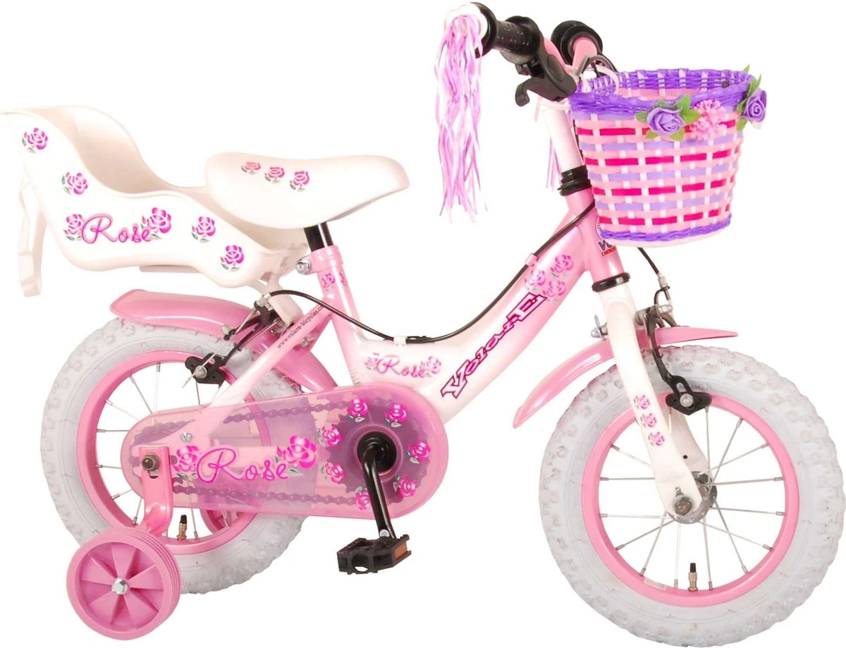 Volare Rose Kinderfiets - Meisjes - 12 Inch - Roze - 2 Handremmen - Afbeelding 7