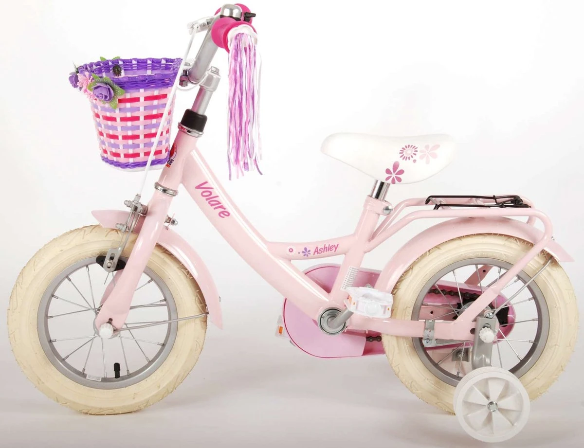 Volare Ashley Kinderfiets - Meisjes - 12 Inch - Roze - 95% Afgemonteerd - Afbeelding 6