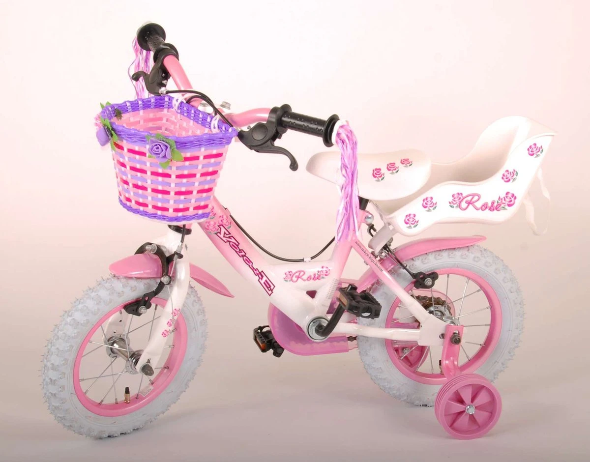 Volare Rose Kinderfiets - Meisjes - 12 Inch - Roze - 2 Handremmen - Afbeelding 8