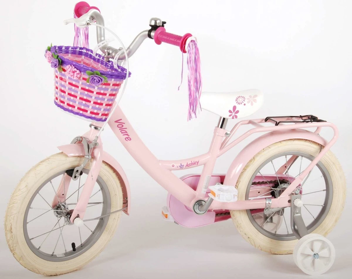 Volare Ashley Kinderfiets - Meisjes - 14 Inch - Roze - 95% Afgemonteerd - Afbeelding 8