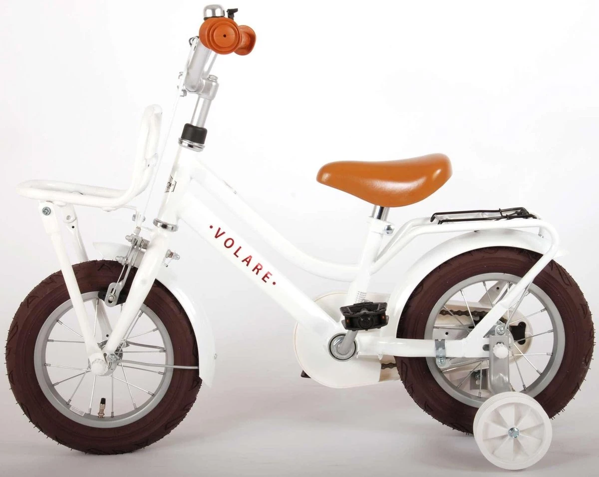 Volare Liberty Kinderfiets - Meisjes - 12 Inch - Wit - 95% Afgemonteerd - Afbeelding 13