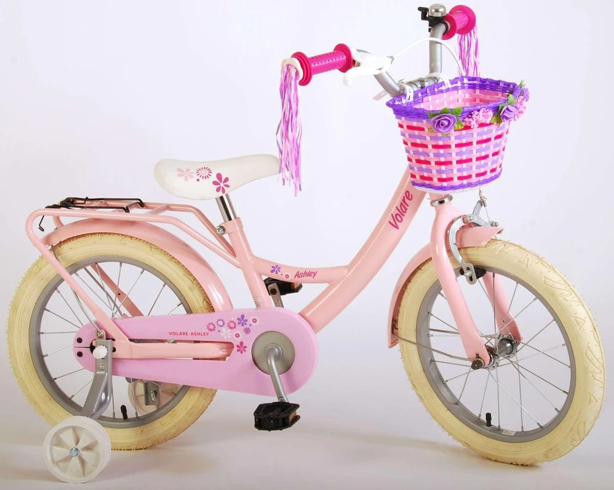Volare Ashley Kinderfiets - Meisjes - 16 Inch - Roze - 95% Afgemonteerd - Afbeelding 9