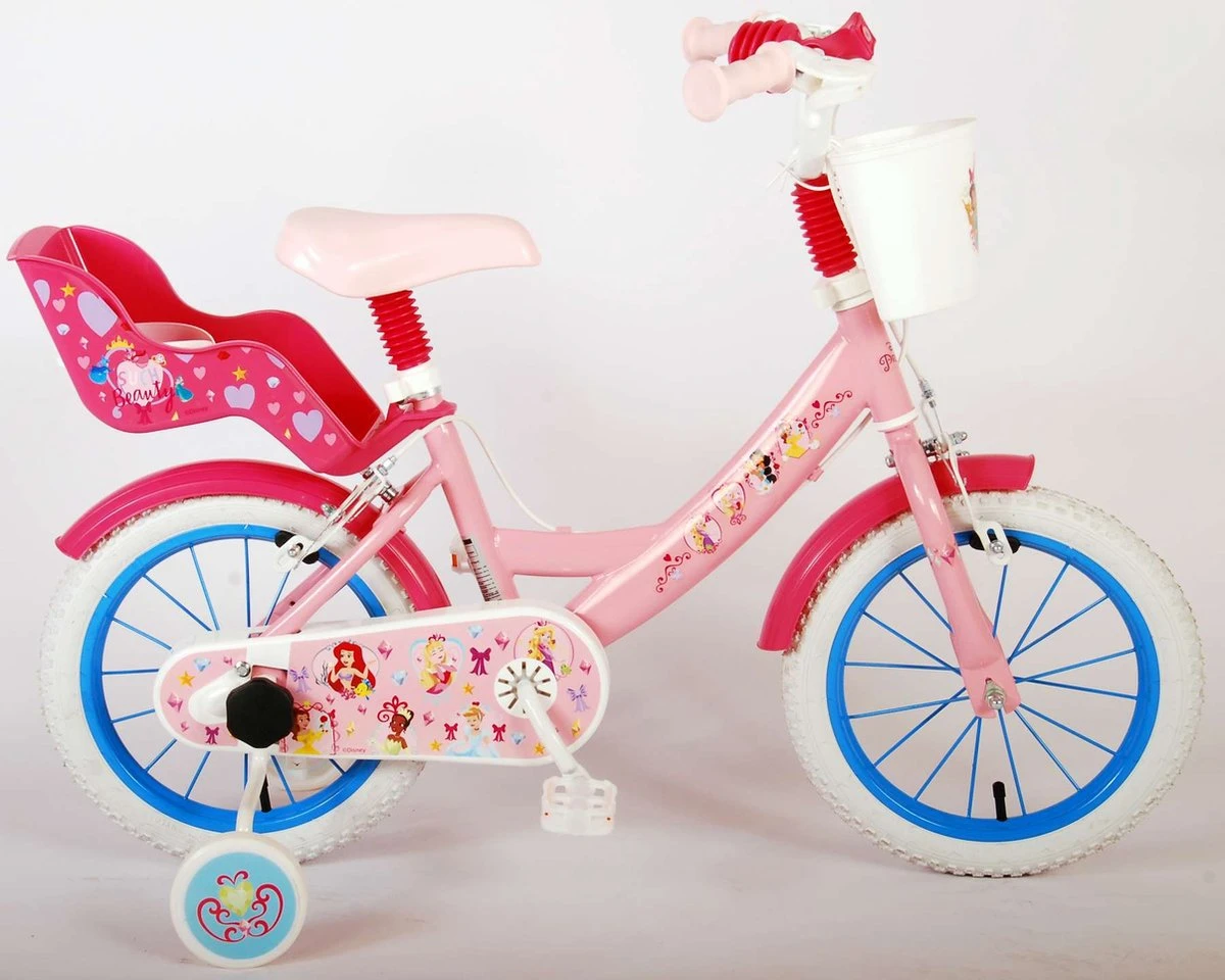 Volare Disney Princess Kinderfiets - Meisjes - 14 Inch - Roze - Twee Handremmen - Afbeelding 5