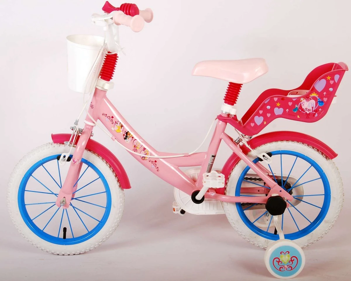 Volare Disney Princess Kinderfiets - Meisjes - 14 Inch - Roze - Twee Handremmen - Afbeelding 3