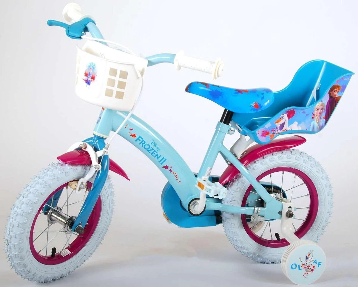 Volare Disney Frozen 2 Kinderfiets - Meisjes - 12 Inch - Blauw/Paars - Afbeelding 15