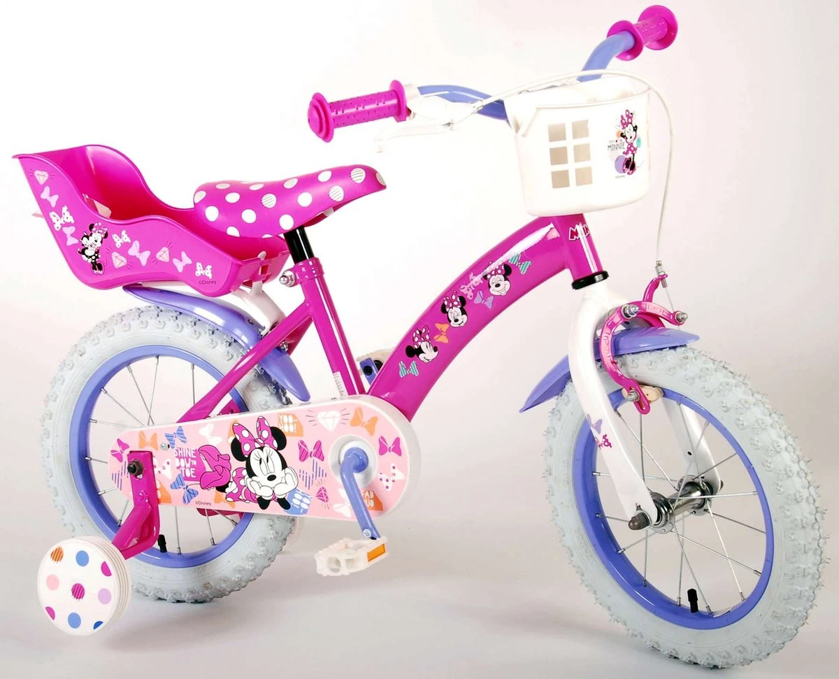 Volare Disney Minnie Cutest Ever! - Kinderfiets - Meisjes - 14 Inch - Roze - Afbeelding 14