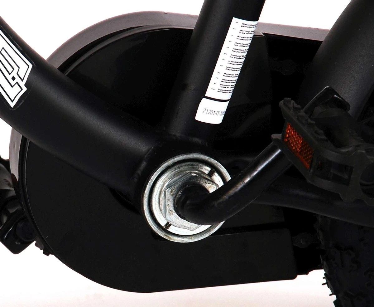 Volare Black Cruiser Kinderfiets - Jongens - 12 Inch - Zwart - 2 Handremmen - Afbeelding 14