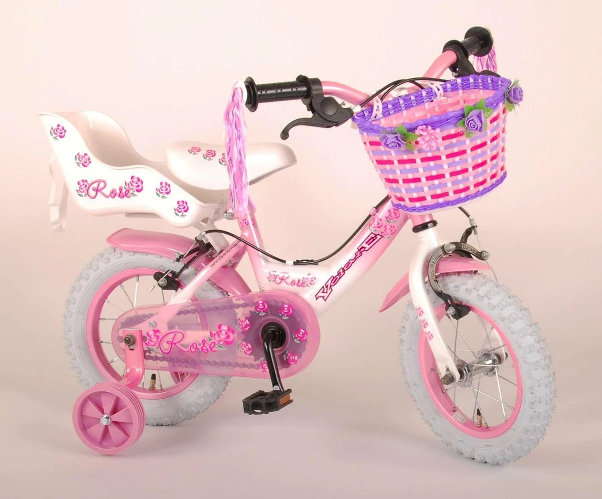 Volare Rose Kinderfiets - Meisjes - 12 Inch - Roze - 2 Handremmen - Afbeelding 14