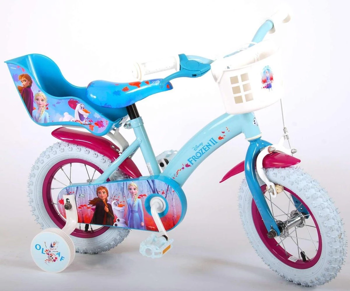Volare Disney Frozen 2 Kinderfiets - Meisjes - 12 Inch - Blauw/Paars - Afbeelding 8