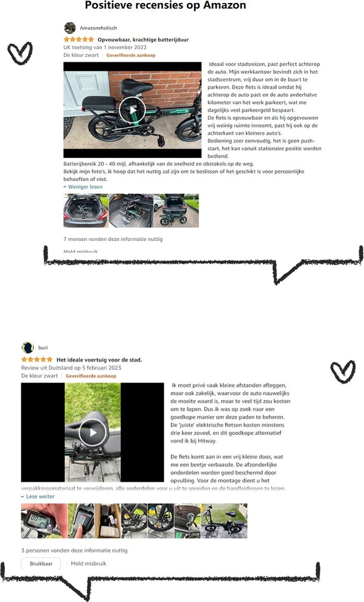 Hitway BK5 - Elektrische Fiets - E-Bike Opvouwbaar - 8,4Ah Accu- 2023 Model - Afbeelding 8