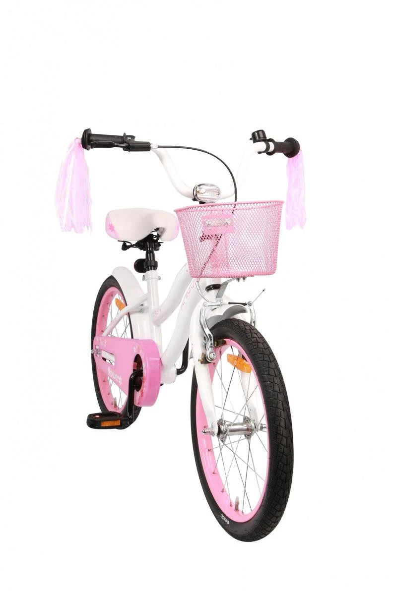 Amigo Flower Meisjesfiets - Kinderfiets 18 Inch - Wit - Afbeelding 2