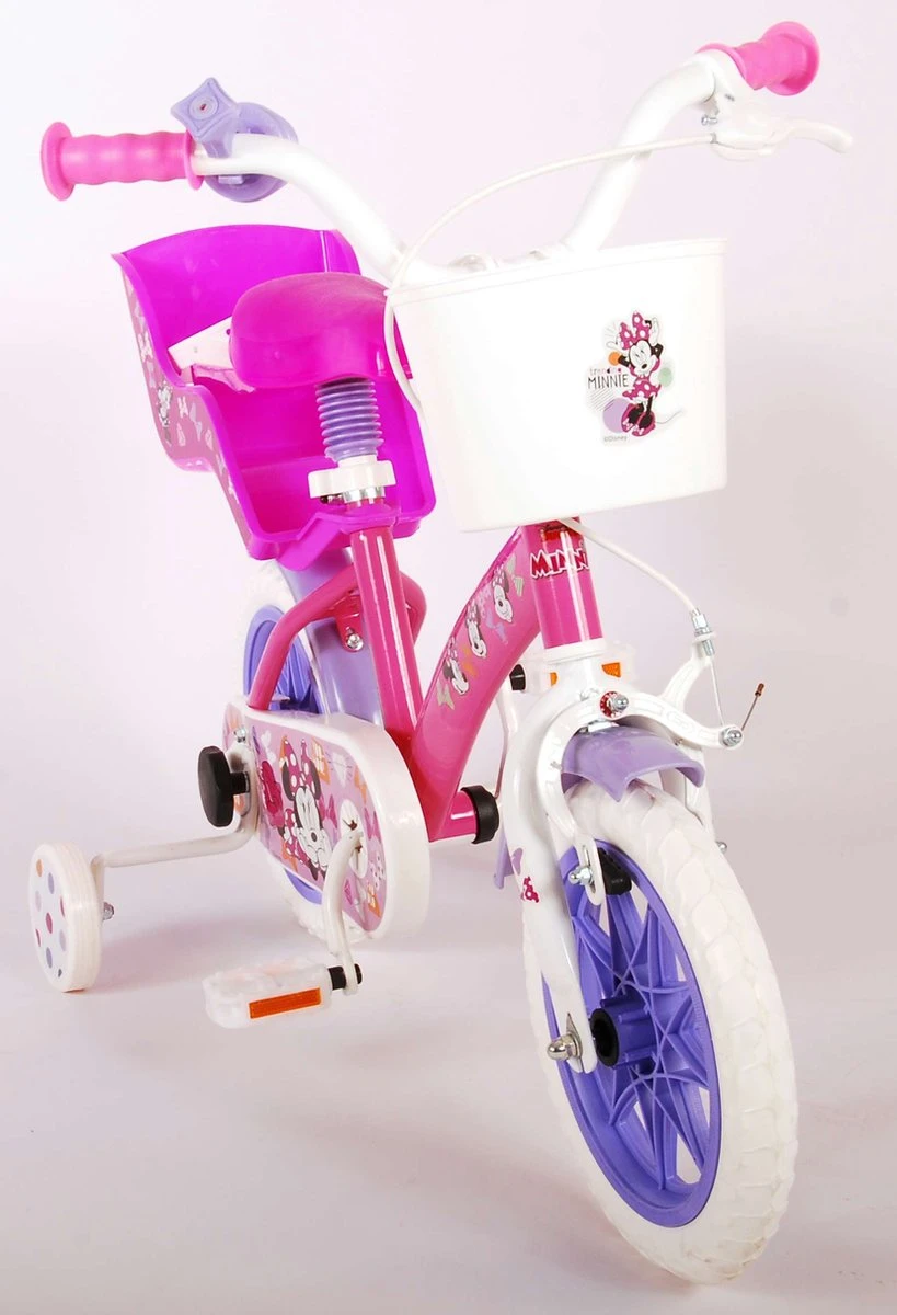 Disney Minnie Cutest Ever! Kinderfiets - Meiden - 12 Inch - Roze - Doortrapper - Afbeelding 8