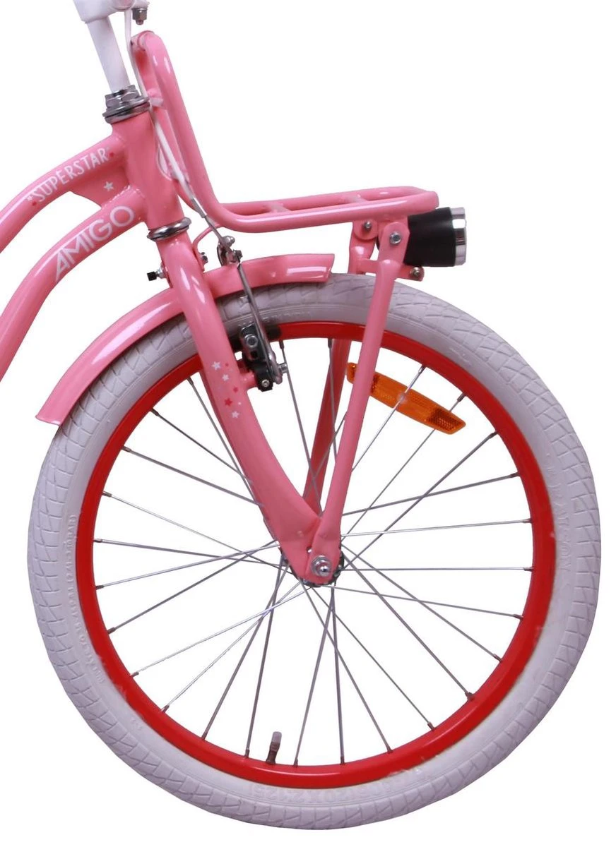 Amigo Superstar Meisjesfiets - Kinderfiets 20 Inch - Roze - Afbeelding 3