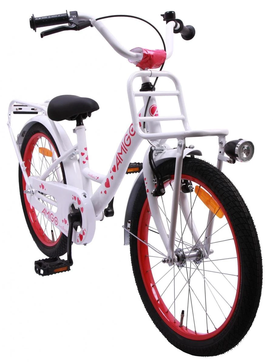 Amigo Sweetheart Meisjesfiets - Kinderfiets 20 Inch - Wit - Afbeelding 13