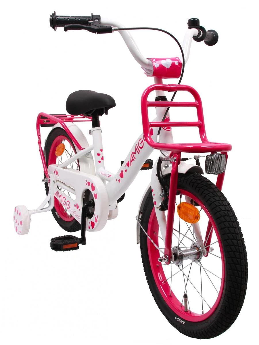 Amigo Sweetheart Meisjesfiets - Kinderfiets 20 Inch - Wit - Afbeelding 2