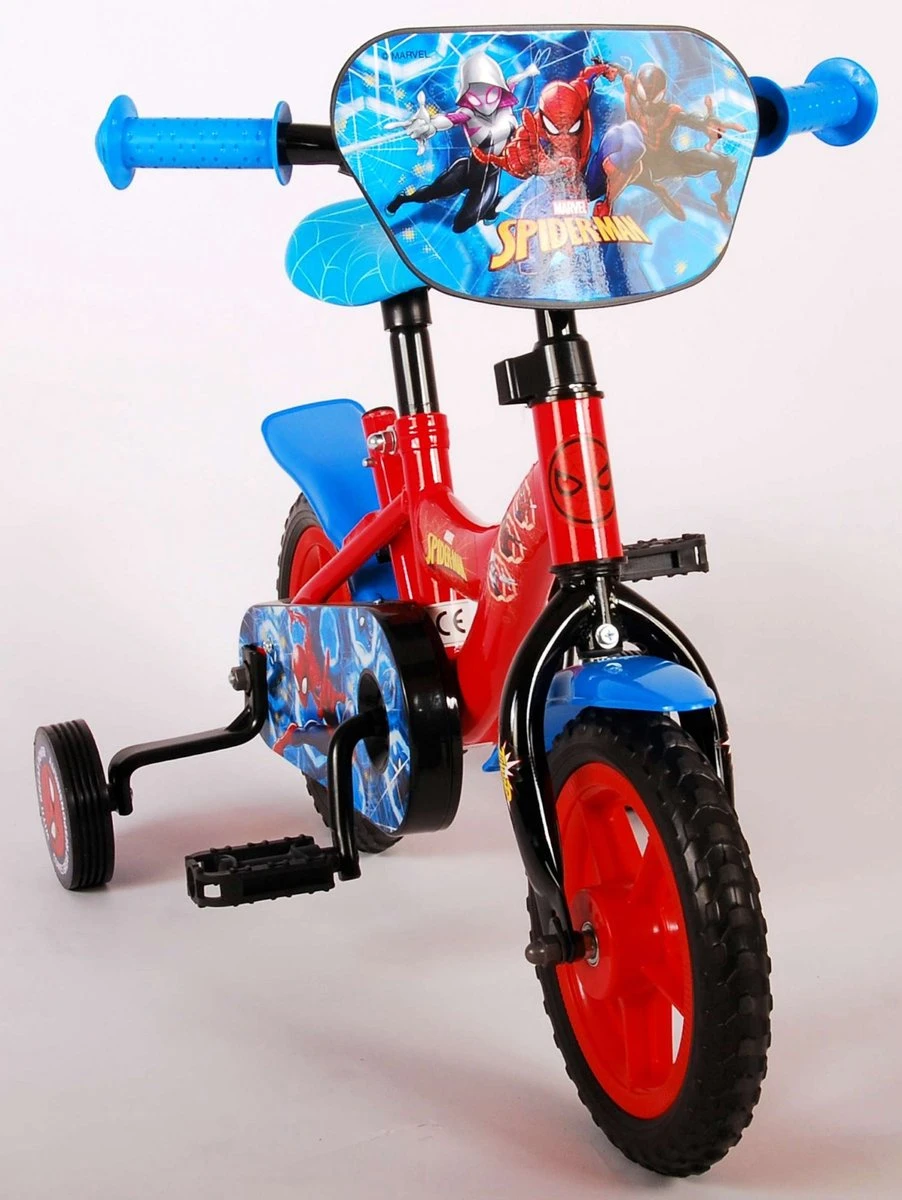 Marvel Spider-Man Kinderfiets - Jongens - 10 Inch - Rood/Blauw - Doortrapper - Afbeelding 11