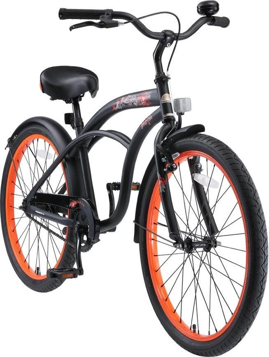 Bikestar 24 Inch Cruiser Kinderfiets, Zwart - Afbeelding 2