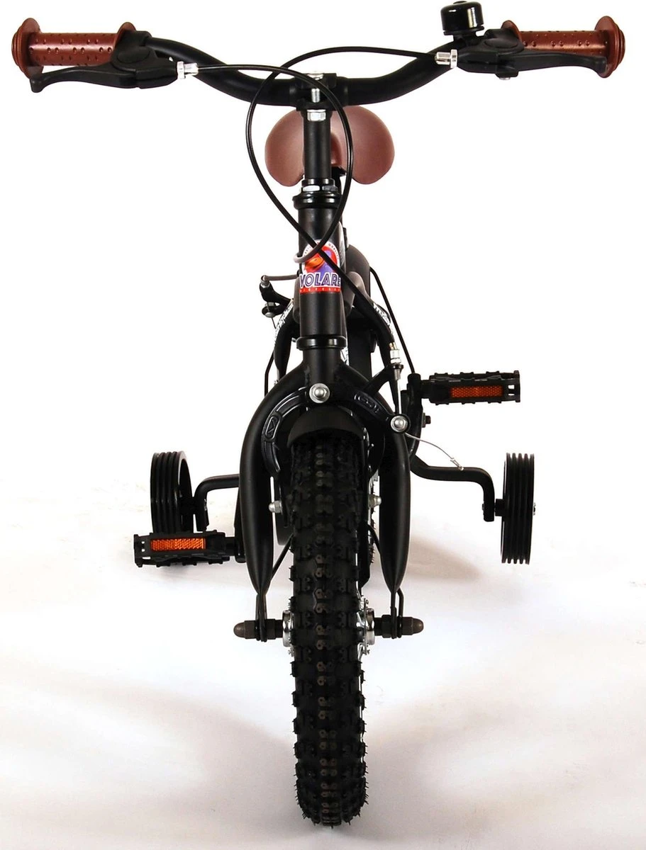 Volare Black Cruiser Kinderfiets - Jongens - 12 Inch - Zwart - 2 Handremmen - Afbeelding 9