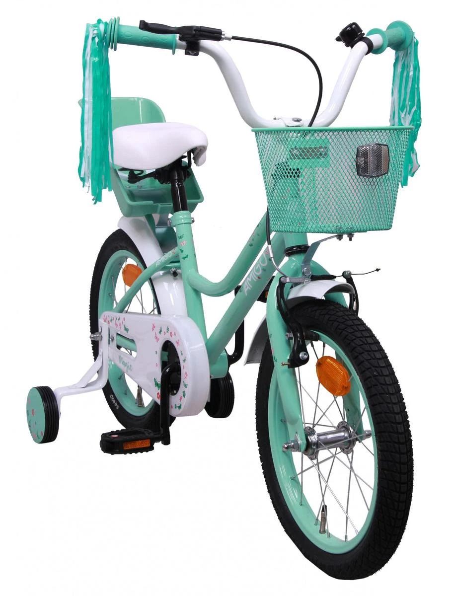 Amigo Magic Meisjesfiets - Kinderfiets 16 Inch - Turquoise - Afbeelding 2