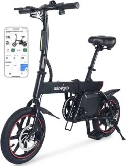 Windgoo B20 V2 - Smart E Bike - APP IOS Android - Elektrische Vouwfiets Zonder Gashandel - 250W - 14 Inch - 25 KM/H - Zwart