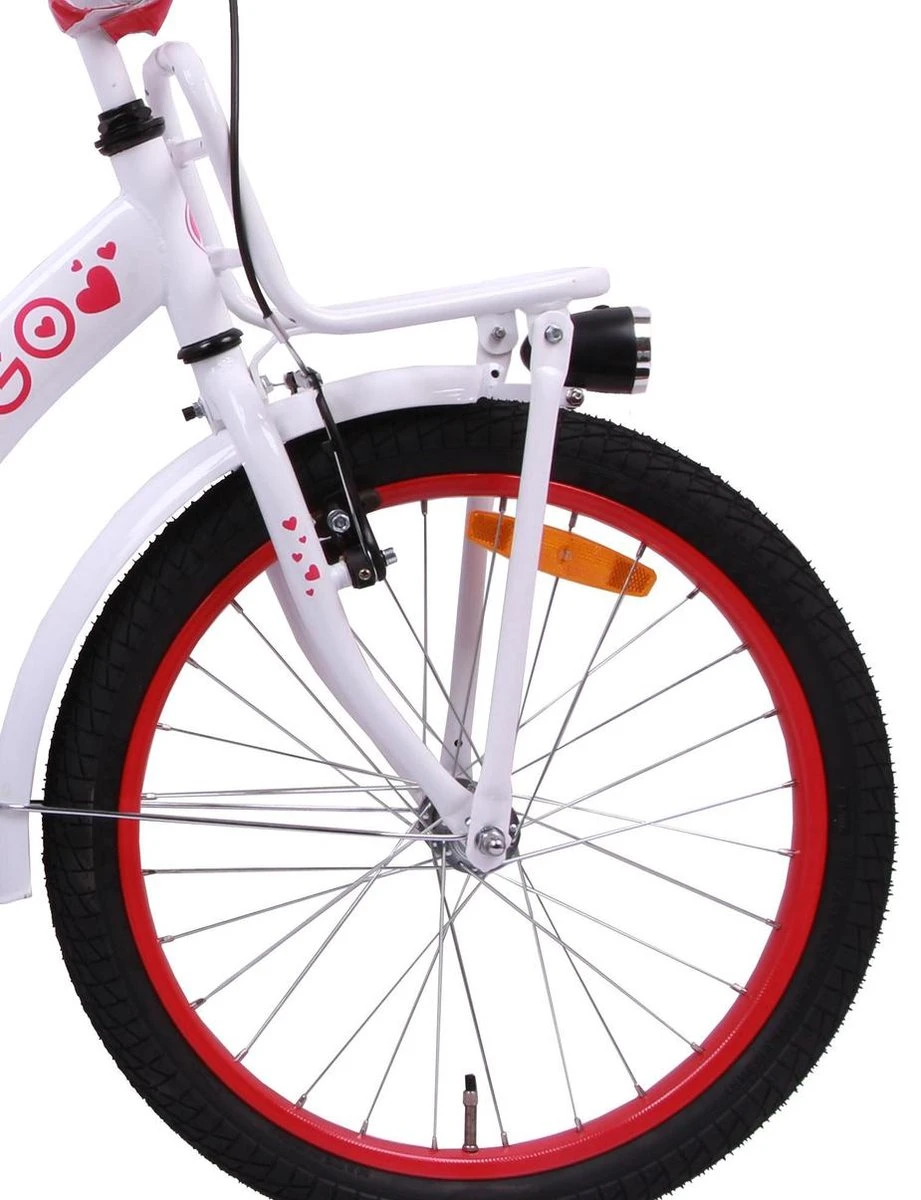Amigo Sweetheart Meisjesfiets - Kinderfiets 20 Inch - Wit - Afbeelding 6
