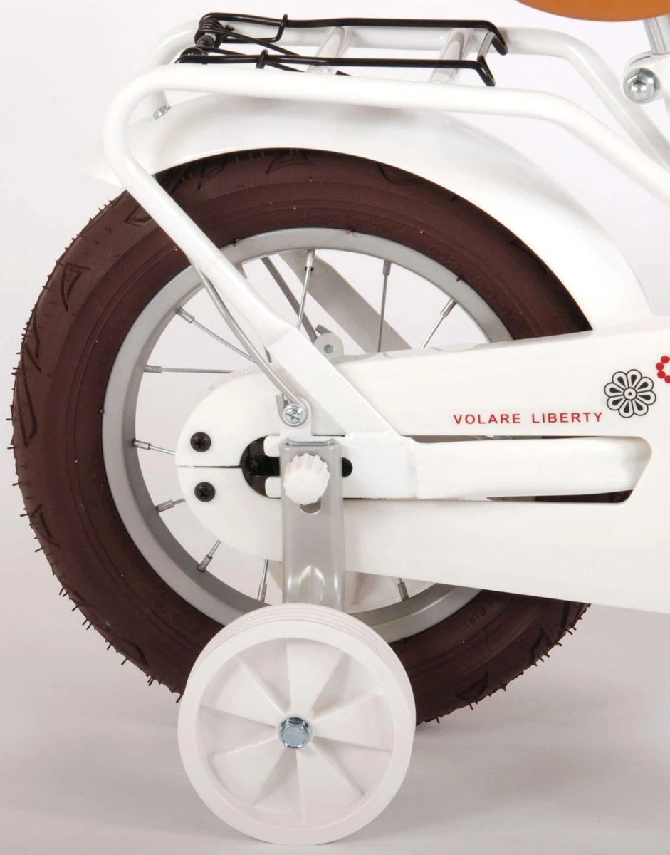 Volare Liberty Kinderfiets - Meisjes - 12 Inch - Wit - 95% Afgemonteerd - Afbeelding 7