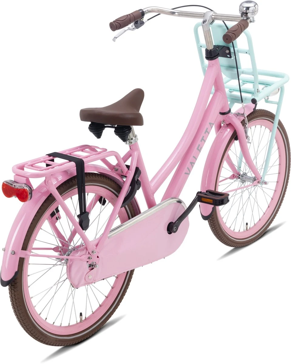 Valetta Cargo - Transportfiets - Meisjesfiets - 22 Inch - Mint Roze - Afbeelding 3
