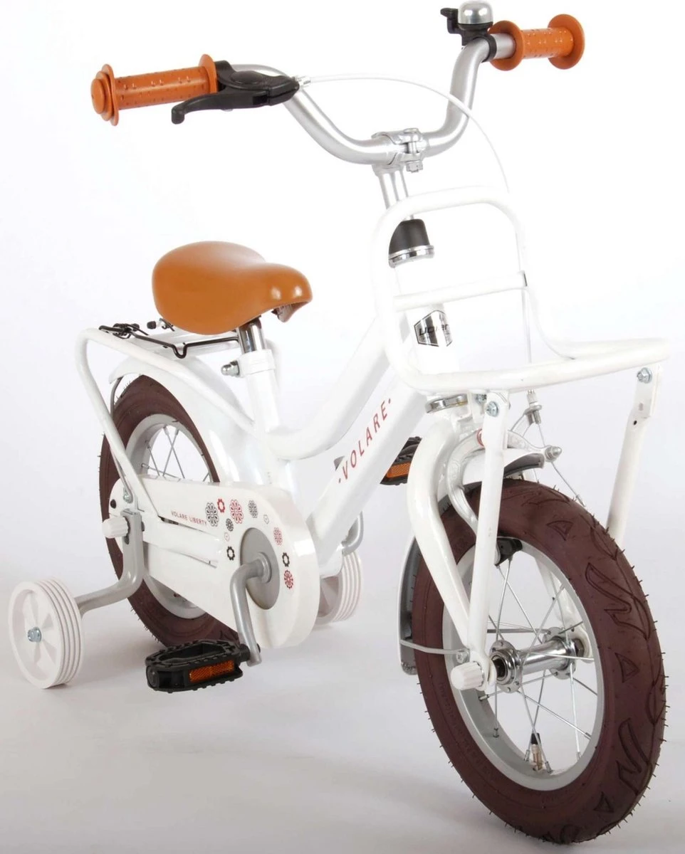 Volare Liberty Kinderfiets - Meisjes - 12 Inch - Wit - 95% Afgemonteerd - Afbeelding 8