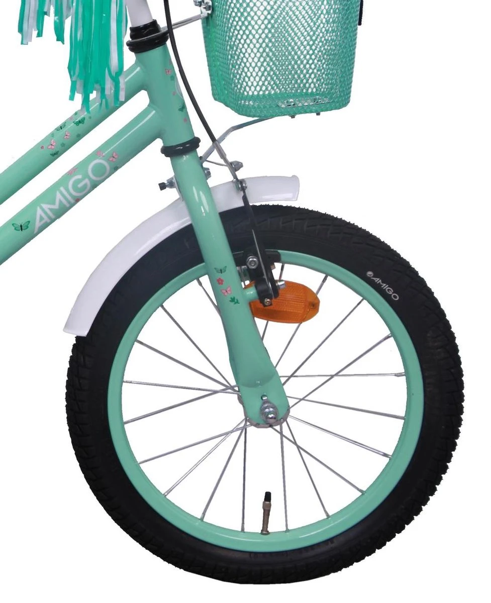 Amigo Magic Meisjesfiets - Kinderfiets 16 Inch - Turquoise - Afbeelding 4