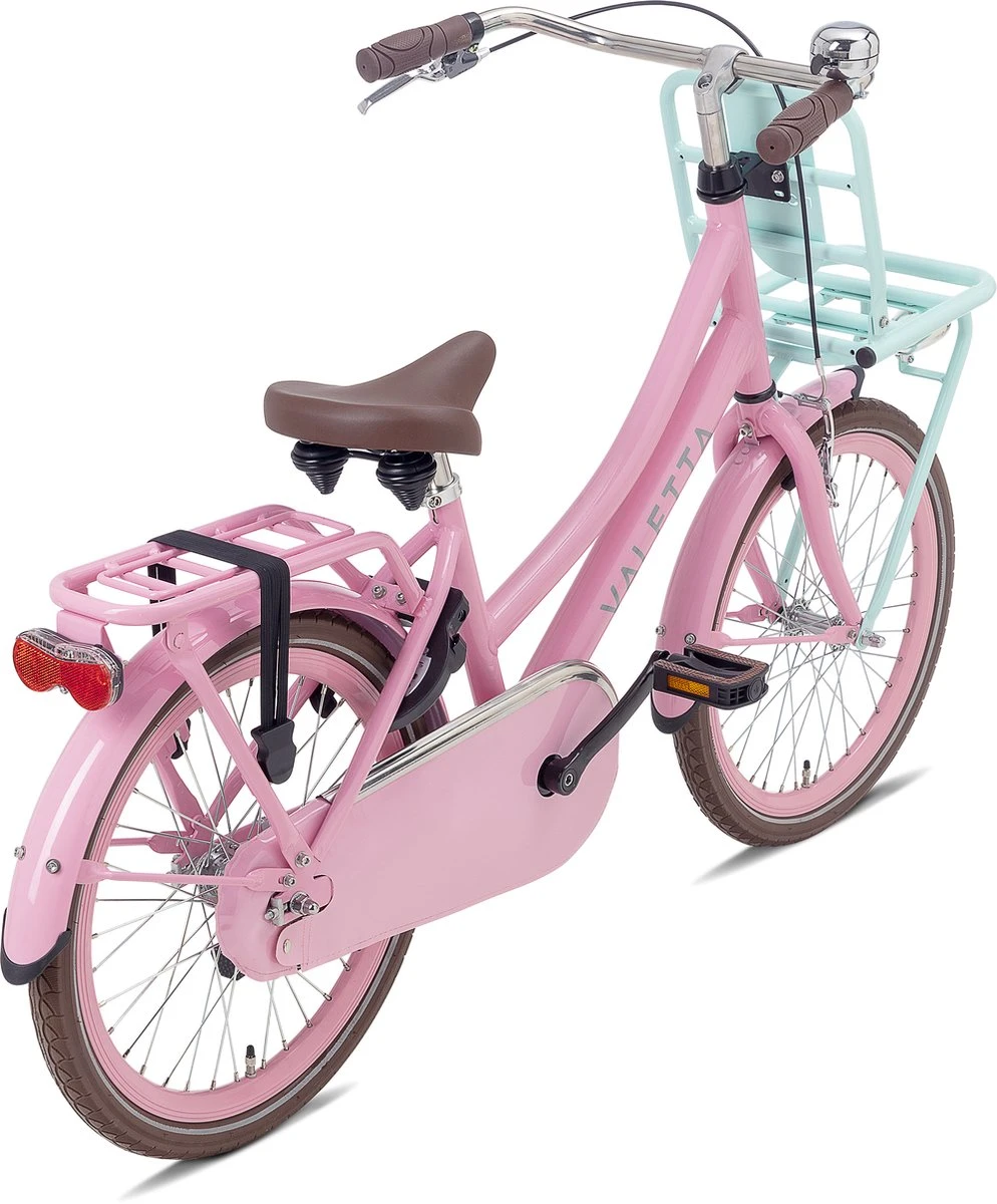 Valetta Cargo - Transportfiets - Meisjesfiets - 20 Inch - Mint Roze - Afbeelding 3