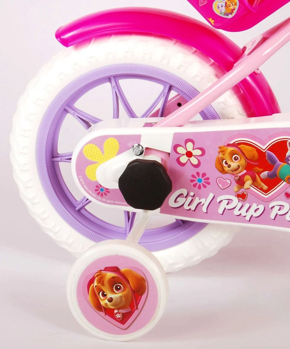 Volare Paw Patrol Kinderfiets - Meiden - 12 Inch - Roze - Doortrapper - Afbeelding 6